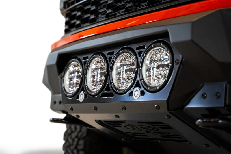 Addictive Desert Designs 2021+ Ford Raptor Bomber Front Bumper with Rigid 360 6-Inch Light Mounts
