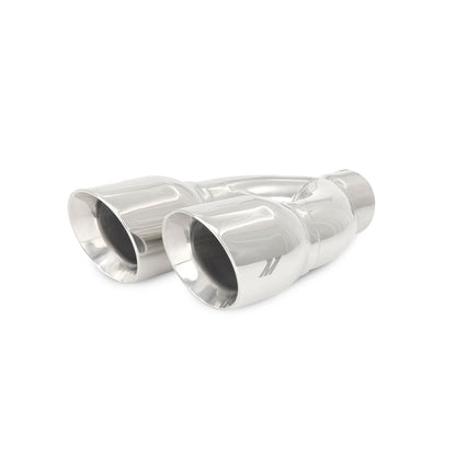 Mishimoto Universal Steel Muffler Tip 2.5-inch Inlet Dual Y Polished Exhaust Tip
