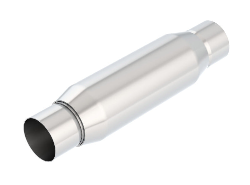 Borla CrateMuffler Resonator 2.5-inch Center Inlet/Outlet, 3.5-inch Round x 10-inch Body - Universal Stainless Steel Resonator