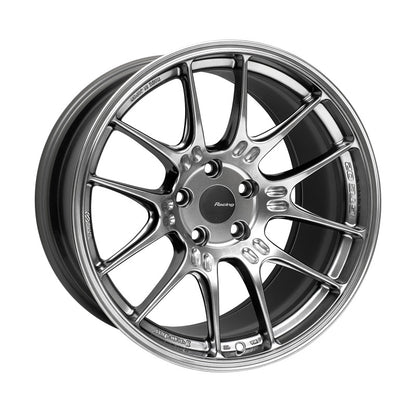 Enkei GTC02 18x10 Inch Hyper Silver Alloy Wheel with 5x112 Bolt Pattern and +32mm Offset
