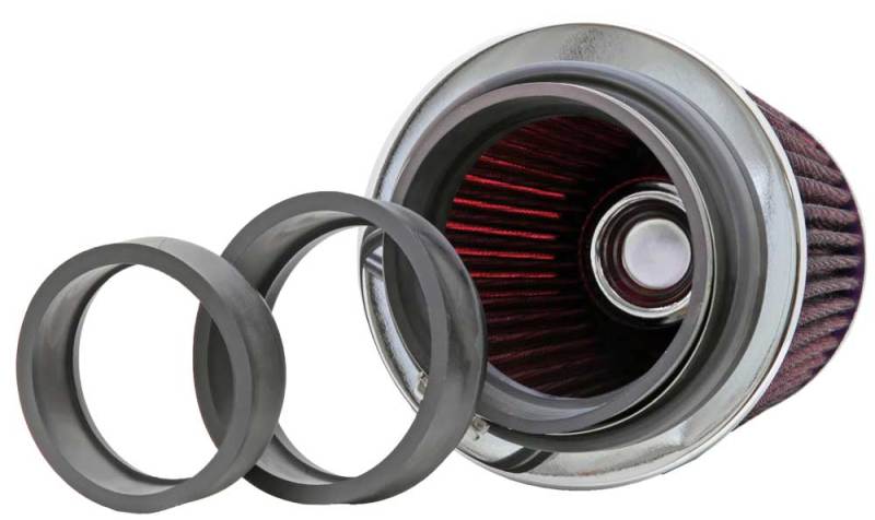 K&N Engineering Universal Air Filter Chrome Round Tapered – 4-inch Flange ID x 1.125-inch Flange Length x 5.5 inches Height