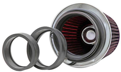 K&N Engineering Universal Air Filter Chrome Round Tapered – 4-inch Flange ID x 1.125-inch Flange Length x 5.5 inches Height