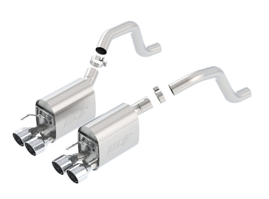 Borla S-Type II Axle-Back Exhaust System for Chevrolet Corvette C6 Z06/ZR1 - Dual Round Tips