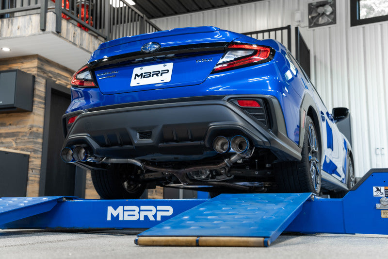 MBRP Armor Pro Series Exhaust System for 2022-2024 Subaru WRX 2.5-inch Dual Split Rear Exit with Quad Burnt End Tips