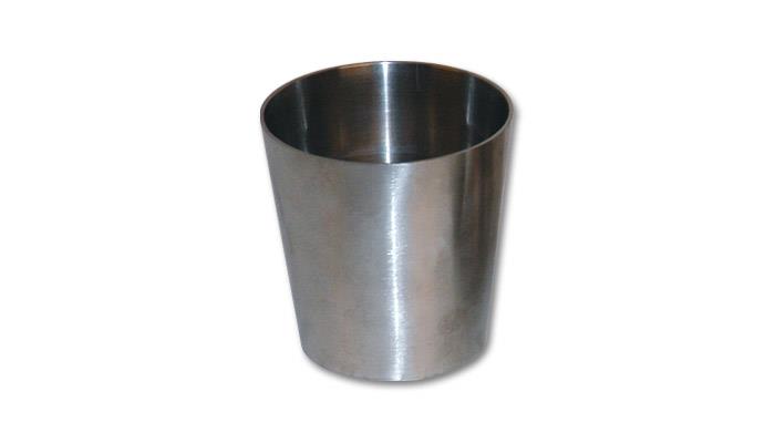 Vibrant 1.5 Inch to 2 Inch T304 Stainless Steel Straight Reducer - Automotive Exhaust Transition