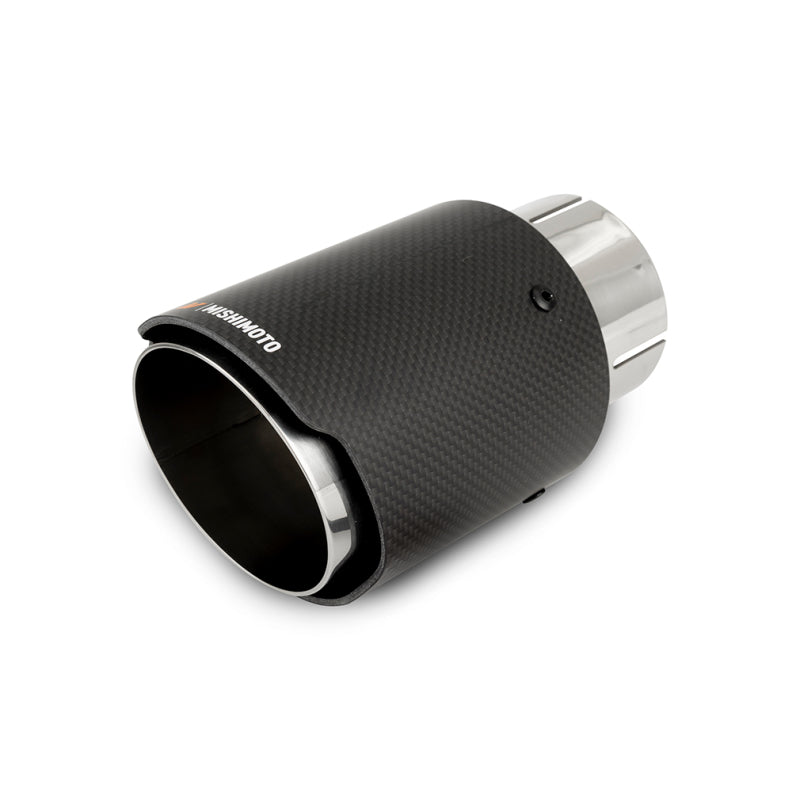 Mishimoto Carbon Fiber Muffler Tip 3-Inch Inlet, 4-Inch Outlet with Polished Finish