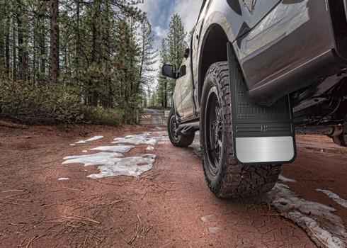 Husky Liners Universal 12in Wide Black Rubber Rear Mud Flaps w/ Weight