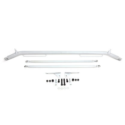 BLOX Racing Silver Harness Bar for 1988-2001 Honda Integra, 1992-2000 Civic, 2002-2006 RSX, and 1988-1991 CRX