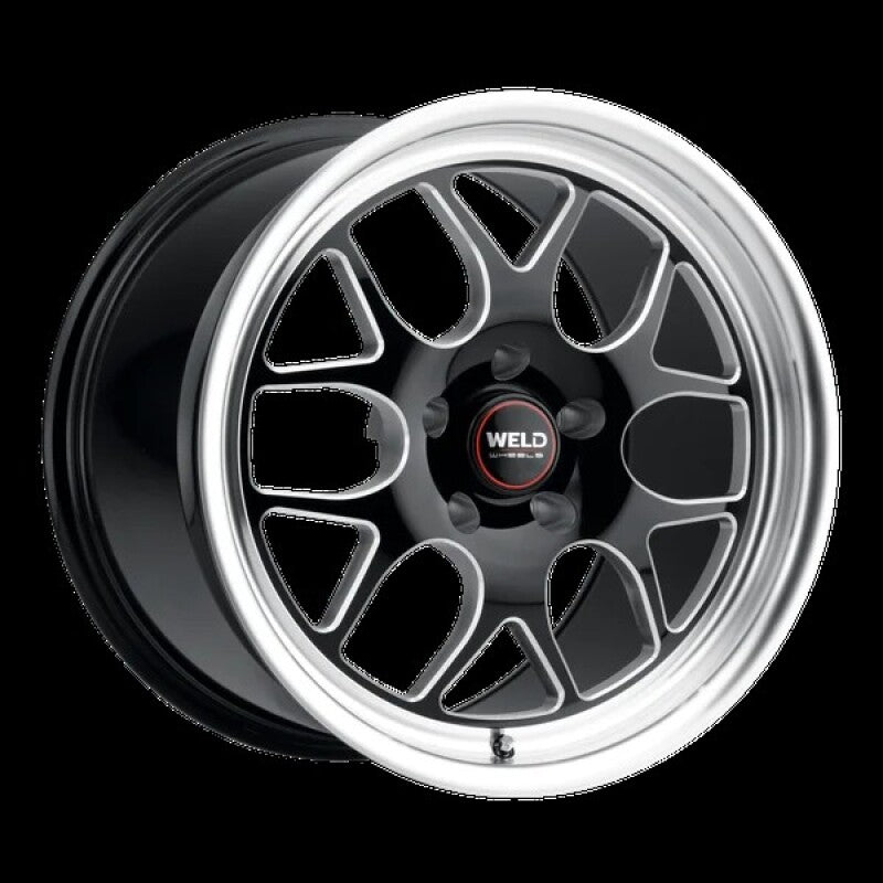 Weld Solana Drag 17x8 Wheel with 5x115 Bolt Pattern - Gloss Black Finish