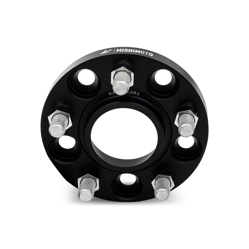 Mishimoto 20mm Wheel Spacers for 5x100 Bolt Pattern - Black Anodized, M12 Studs, 56.1 Center Bore