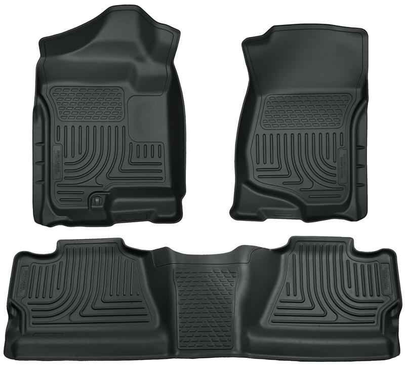 Husky Liners 07-12 Chevy Silverado/GMC Sierra Crew Cab WeatherBeater Combo Gray Floor Liners