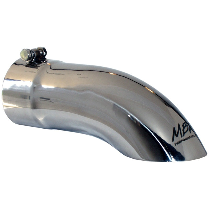 MBRP Universal Exhaust Tip 4-inch Diameter, Turn Down Style - Polished T304 Stainless Steel