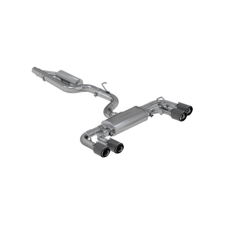 MBRP Armor Pro Series 15-19 Volkswagen Golf R 3-inch Cat Back Exhaust System with Quad Carbon Fiber Tips - T304 Stainless Steel