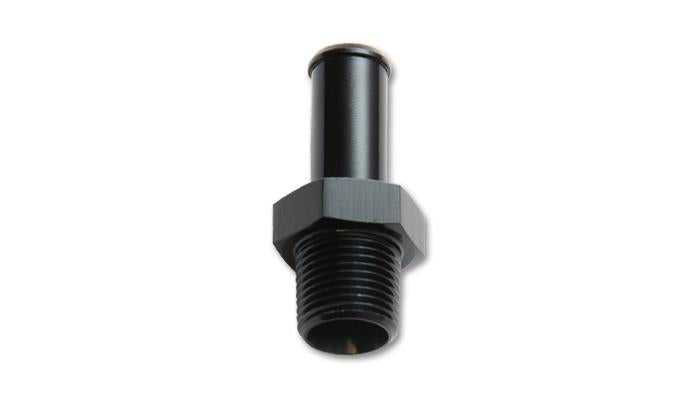 Vibrant 1/4 Inch NPT to 3/8 Inch Barb Straight Fitting - Aluminum