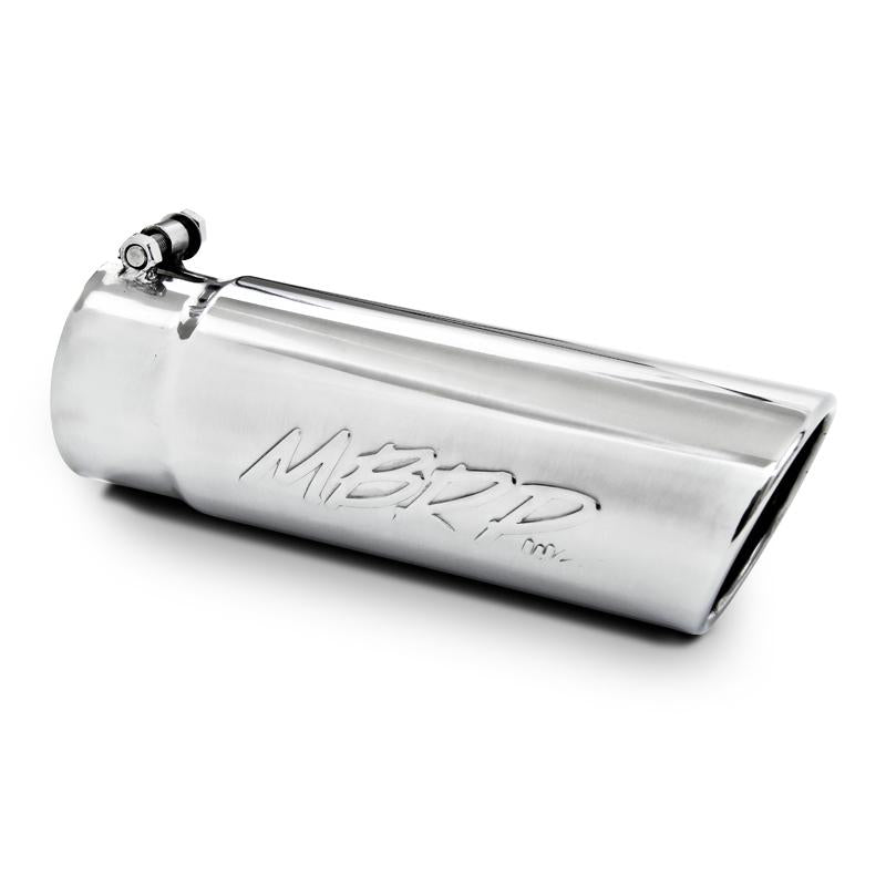 MBRP Universal Black Exhaust Tip 4.5 Inch Outlet, 3 Inch Inlet, Dual Wall Angled Design