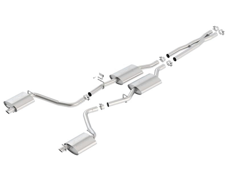 Borla ATAK Cat-Back Exhaust System for 2015-2022 Chrysler 300 and Dodge Charger 3.6L V6 with Factory Bezel