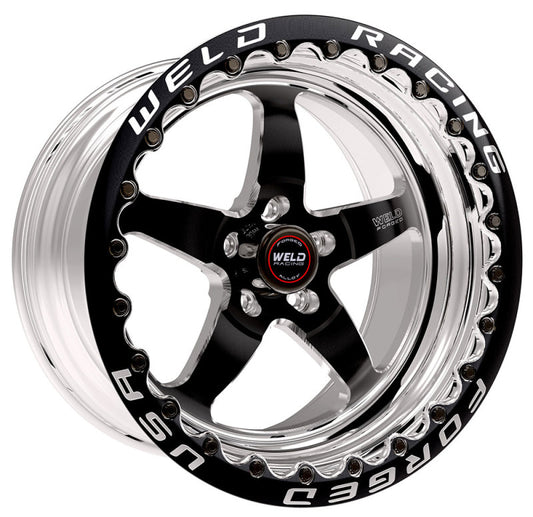 Weld S71 17x10-Inch Black Single Beadlock Wheel with 5x4.5 Bolt Pattern