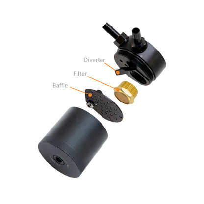 Mishimoto 2015-2016 Subaru WRX Baffled Oil Catch Can Kit - Black