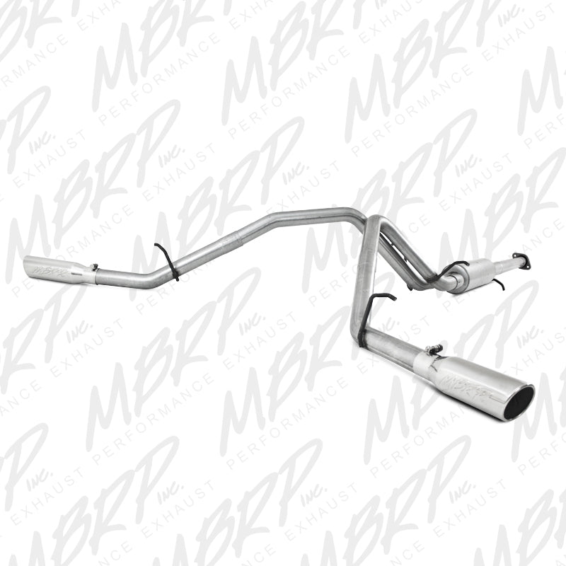 MBRP Armor Lite Series Cat Back Exhaust System for 2007-2008 Chevrolet Silverado 1500 and GMC Sierra 1500 - Dual Split Side Exit with 3.5 Inch Tips