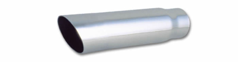 Vibrant 3-inch Round Stainless Steel Truck/SUV Exhaust Tip – Single Wall Angle Cut, 11 inches Long