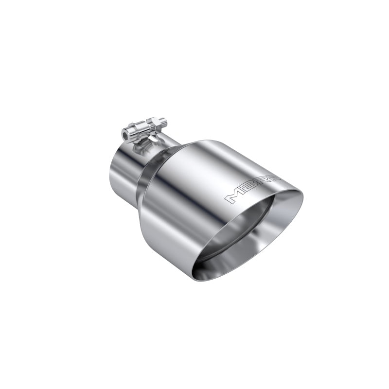 MBRP Universal T304 Stainless Steel Exhaust Tip 3 Inch Inlet / 5 Inch Outlet / 8 Inch Length, Angle Cut, Dual Wall