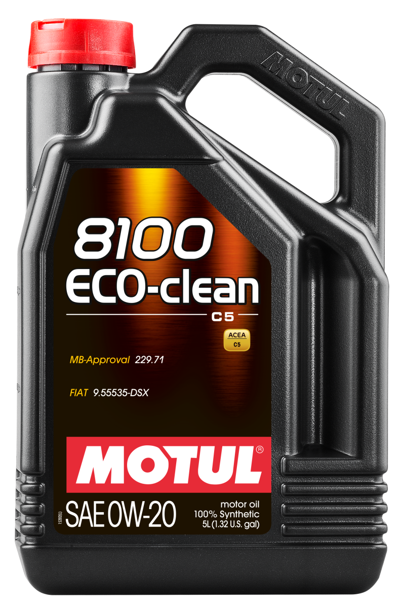 Motul 5L Synthetic Engine Oil 8100 0W20 Eco-Clean for Gasoline and Diesel Engines