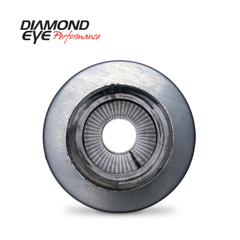 Diamond Eye Performance 5-Inch Exhaust Muffler with Polished Finish - 27 Inch Overall Length