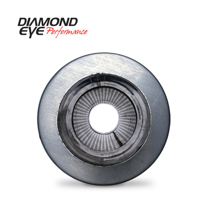 Diamond Eye Performance 5-Inch Exhaust Muffler with Polished Finish - 27 Inch Overall Length