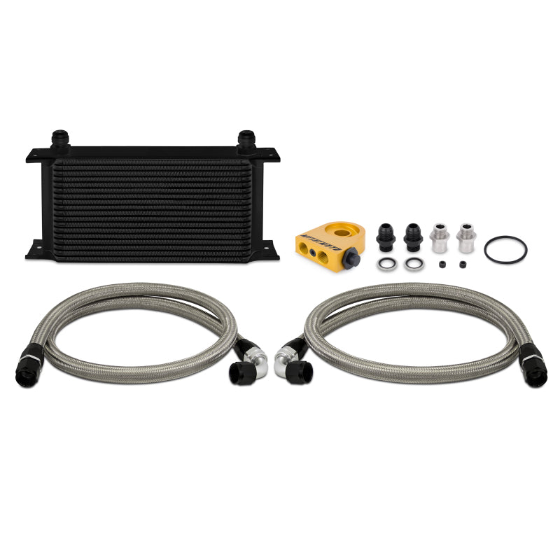 Mishimoto Universal 19 Row Thermostatic Oil Cooler Kit - Black for Ford Mustang