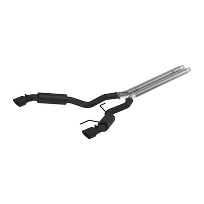 MBRP Armor BLK Series Cat Back Exhaust System for 2015-2017 Ford Mustang GT with Dual Split Rear Exit and 4.5-Inch Tips - Black Coated