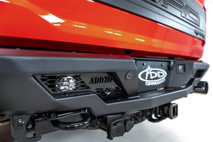 Addictive Desert Designs Stealth Fighter Raptor Rear Bumper for 2021-2023 Ford F-150, Hammer Black with Satin Black Panels