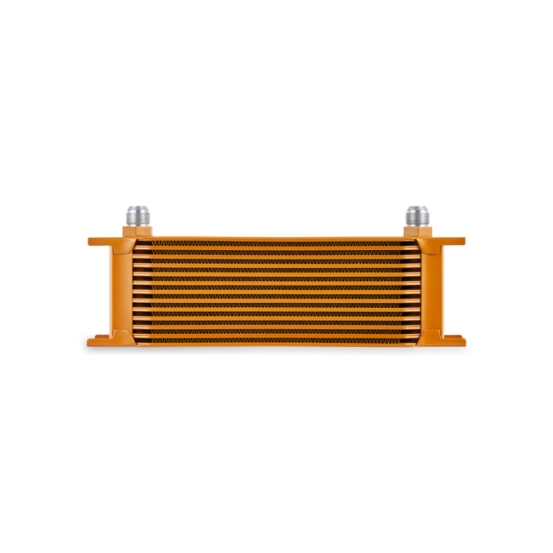 Mishimoto Universal 13-Row Oil Cooler Gold - High-Performance Engine Oil Temperature Regulation
