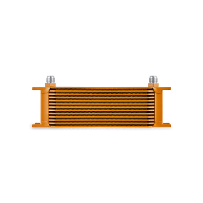 Mishimoto Universal 13-Row Oil Cooler Gold - High-Performance Engine Oil Temperature Regulation