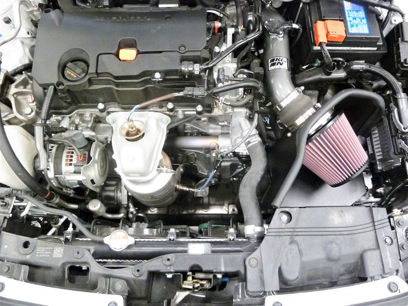 K&N Engineering 69-1510TC Silver Typhoon Cold Air Intake System for Honda Civic 2.0L L4 (2022-2024)