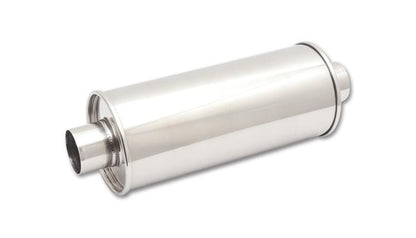 Vibrant Performance StreetPower Round Muffler 3-inch Inlet and Outlet - Stainless Steel, 14-inch Length