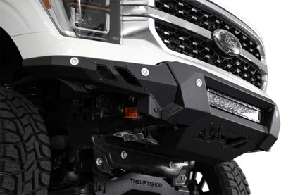 Addictive Desert Designs Black Label Front Bumper for Ford F-150 2021-2022 – Satin Black with 20-Inch LED Light Bar Mount