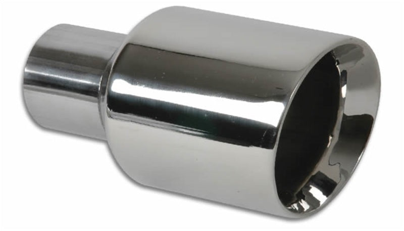 Vibrant 3.5 Inch Round Stainless Steel Exhaust Tip with Beveled Outlet - Part Number 1226