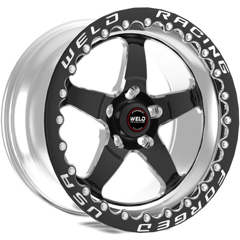 Weld S71 17x10 Black Forged Wheel with 5x127 Bolt Pattern and Single Beadlock