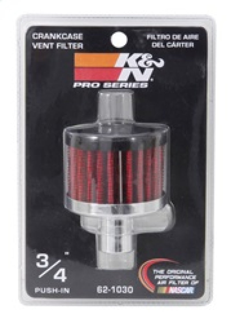 K&N Engineering 62-1030 Steel Base Crankcase Vent Filter - 3/4 inch Diameter