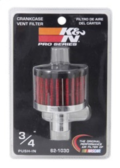 K&N Engineering 62-1030 Steel Base Crankcase Vent Filter - 3/4 inch Diameter