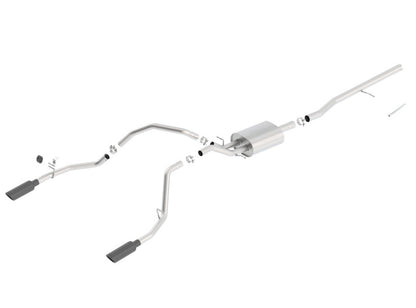 Borla ATAK Cat-Back Exhaust System for 2014-2018 Chevrolet Silverado 1500 and GMC Sierra 1500 with 5.3L V8 - Black Chrome