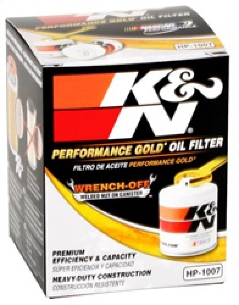 K&N Engineering HP-1007 Performance Gold Oil Filter for Chevrolet Avalanche & Suburban