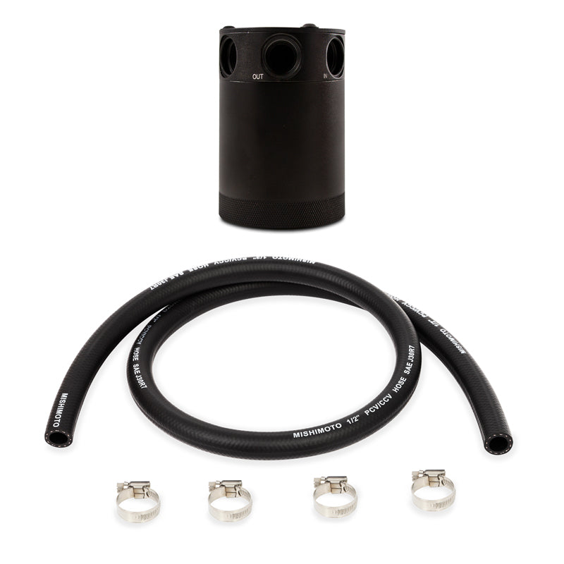 Mishimoto Compact Baffled Oil Catch Can - 3-Port for Improved Engine Performance and Oil Separation