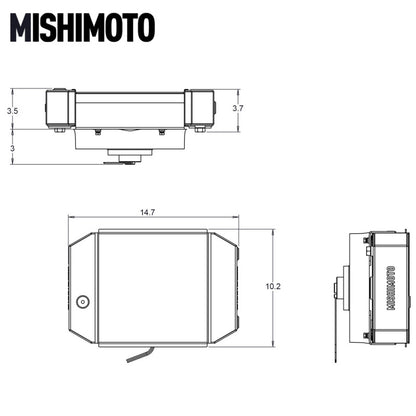 Mishimoto Universal Drag Race Performance Aluminum Radiator - Natural Part MM-RAD-UNI-DRGN