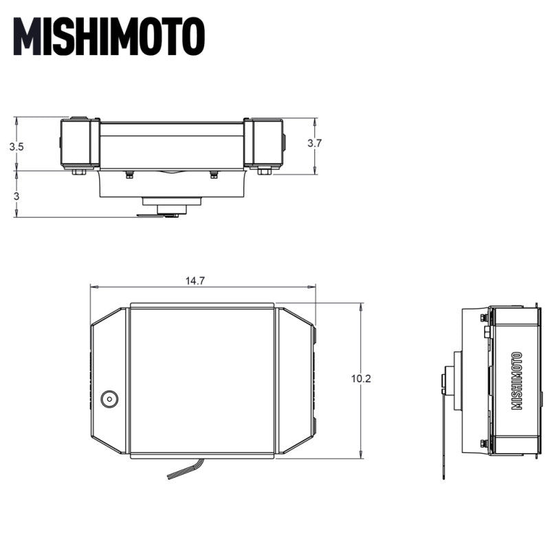 Mishimoto Universal Drag Race Performance Aluminum Radiator - Black (Part Number: MMRAD-UNI-DRGBK)