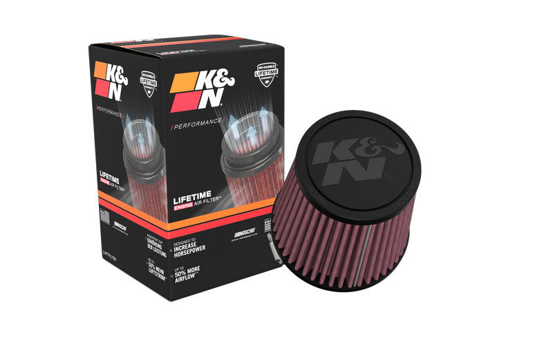 K&N Engineering Universal Clamp-On Air Filter 3-inch Flange, 4 1/2-inch Base, 3 1/2-inch Top