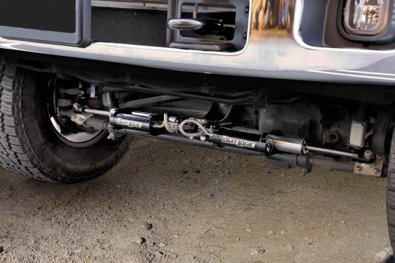 Fabtech Dual Dirt Logic 2.25 Stainless Steel Steering Stabilizer Kit for Ford F-250 Super Duty (2010-2011)