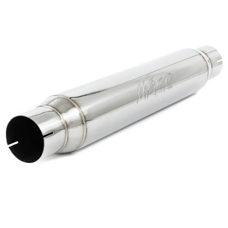 MBRP Universal Resonator with 3-Inch Inlet/Outlet – 22-Inch Body, 26-Inch Overall Length, T304 Stainless Steel