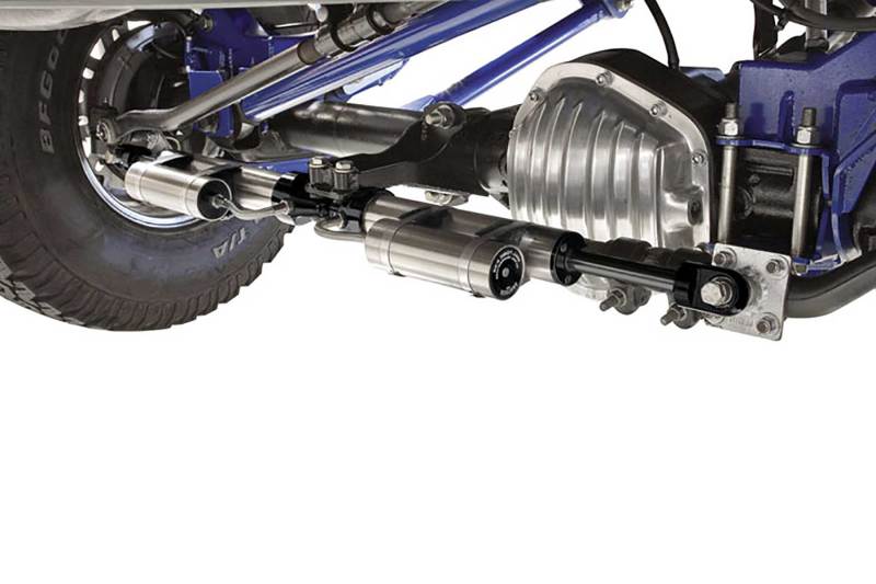 Fabtech Dual Dirt Logic 2.25 Stainless Steel Steering Stabilizer Kit for Ford F-250 & F-350 (2002-2004) with Heavy Duty Mounts