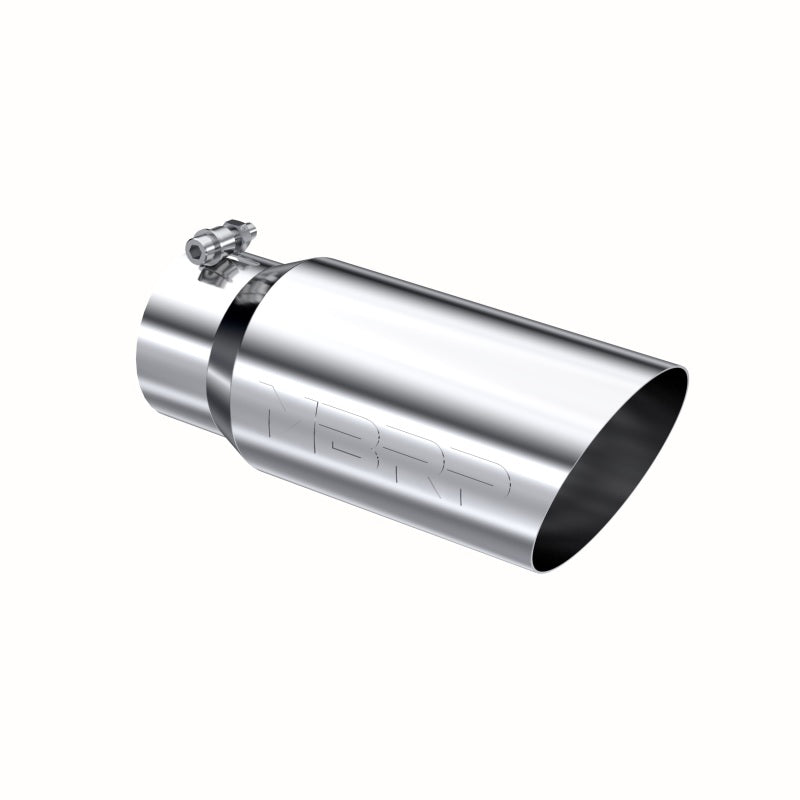 MBRP Universal 5-inch Diameter Angled Exhaust Tip – 4-Inlet, 12-Inch Length, Mirror Polished T304 Stainless Steel